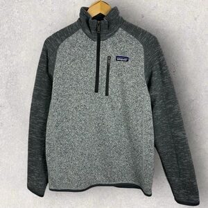 Patagonia‎ Better Sweater Mens Size XS 1/4 Zip Pullover Fleece Grey Hiking Knit